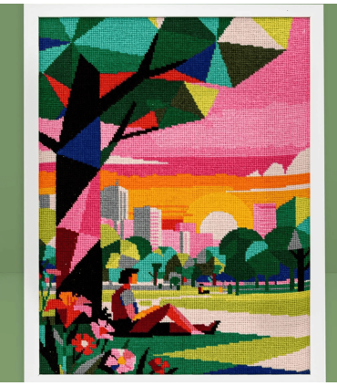 Milpoint - Canevas 50x60 - Parc au Crépuscule