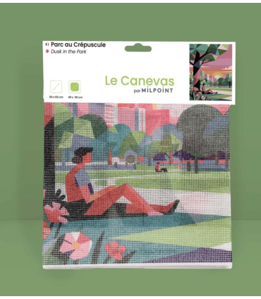 Milpoint - Canevas 50x60 - Parc au Crépuscule
