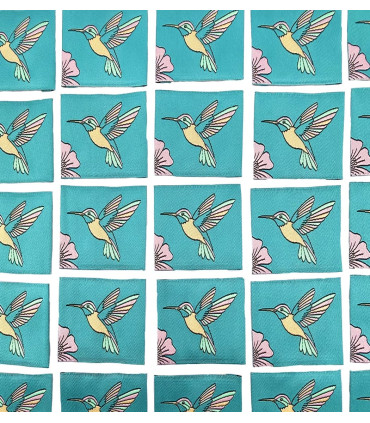 Étiquette tissée à coudre : COLIBRI - Céladon
