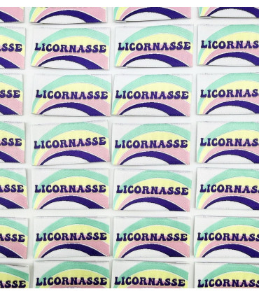 Étiquette tissée à coudre : LICORNASSE