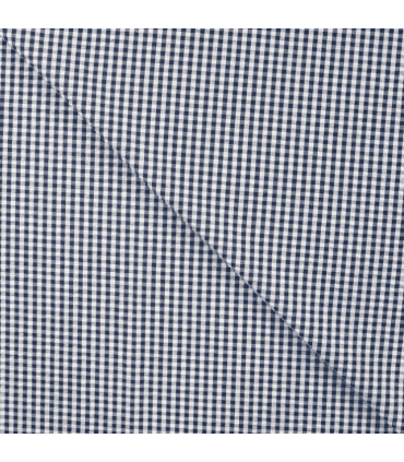 SEERSUCKER Vichy MARINE et BLANC