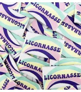 Étiquette tissée à coudre : LICORNASSE
