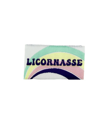 Étiquette tissée à coudre : LICORNASSE