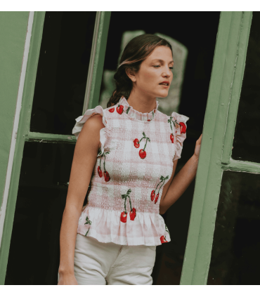 MAÉLI : le top à smocks HORTENSE