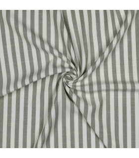 Viscose - Rayures fines - KAKI