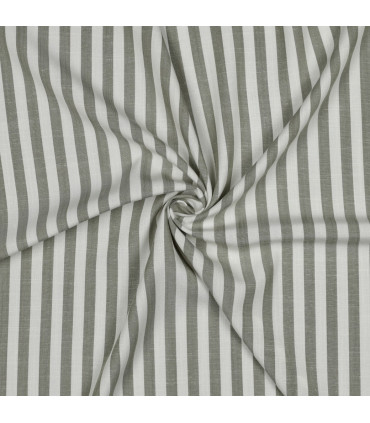Viscose - Rayures fines - KAKI