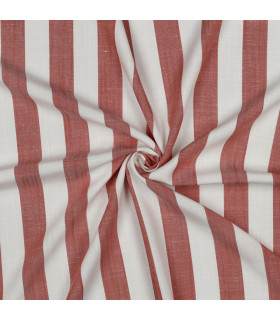 Viscose - Rayures larges - TERRACOTTA