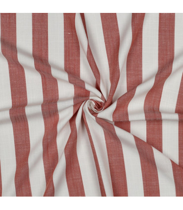 Viscose - Rayures larges - TERRACOTTA