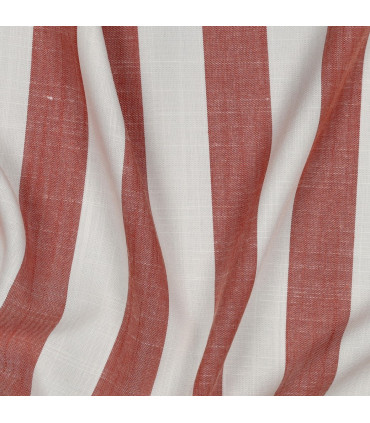 Viscose - Rayures larges - TERRACOTTA