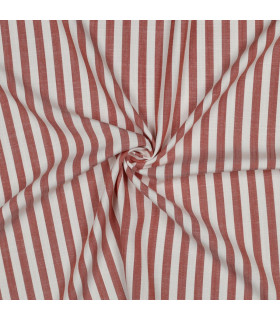 Viscose - Rayures fines - TERRACOTTA