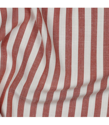 Viscose - Rayures fines - TERRACOTTA