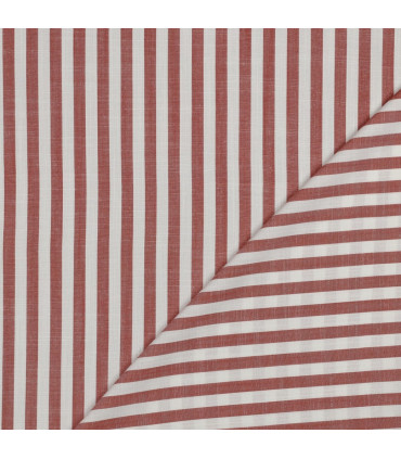 Viscose - Rayures fines - TERRACOTTA