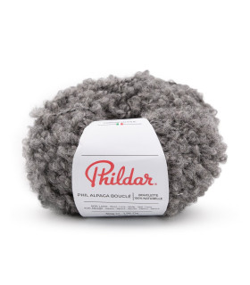 PHILDAR : Phil Alpaga Bouclé - GRIS ACIER