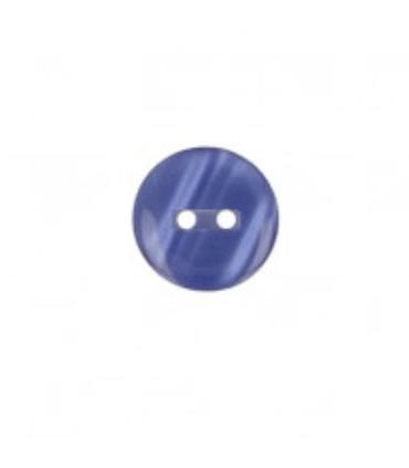 Bouton Couture Polyester Brillant 13mm - BLEU