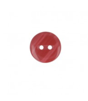 Bouton Couture Polyester Brillant 13mm - ROUGE