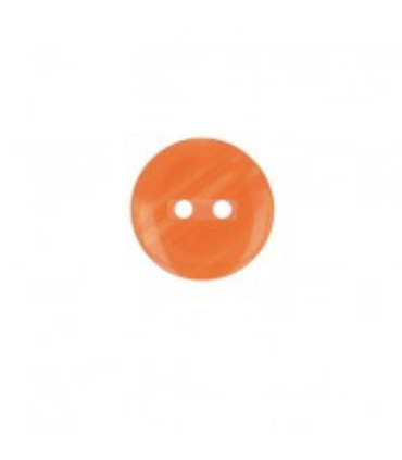 Bouton Couture Polyester Brillant 13mm - MANDARINE