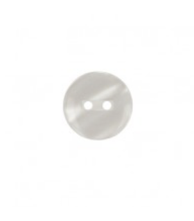 Bouton Couture Polyester Brillant 13mm - BLANC