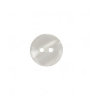 Bouton Couture Polyester Brillant 13mm - BLANC