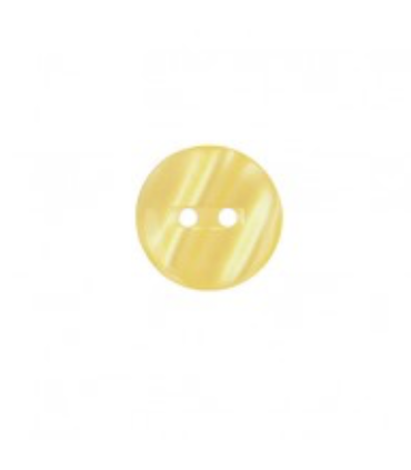 Bouton Couture Polyester Brillant 13mm - JAUNE