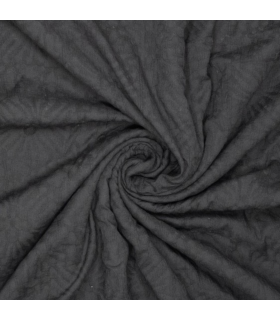 Coton jacquard tissé - NOIR Floral
