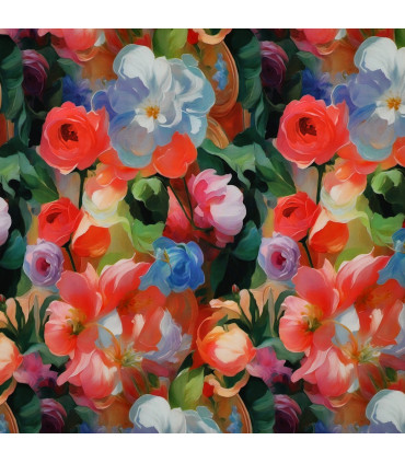 Viscose Radiance - Fleurs MULTICOLORE