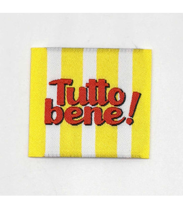 Étiquette tissée à coudre : TUTTO BENE!