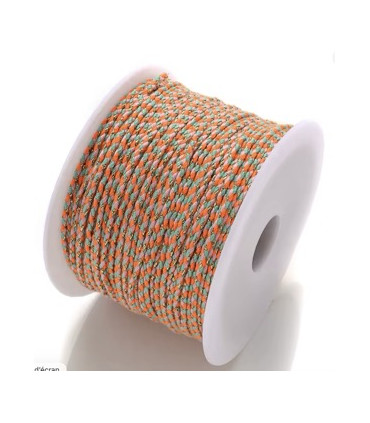 Fil de Coton tressé Or TURQUOISE ORANGE