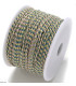 Fil de Coton tressé Or TURQUOISE JAUNE MAUVE