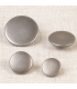 Bouton métallique plat - 23mm - ARGENT VIEILLI