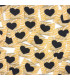 Étiquette tissée à coudre : COEUR ZÈBRE
