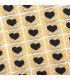 Étiquette tissée à coudre : COEUR ZÈBRE