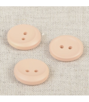 Bouton 2 trous polyester Mat 17mm - SABLE