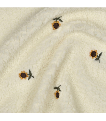 TEDDY Fausse Fourrure de Mouton : TOURNESOLS - Écru