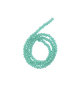 Chapelet de perles en verre 4mm - MENTHE FRAICHE