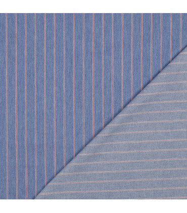 Jean Léger - RAYURES BLEU CLAIR
