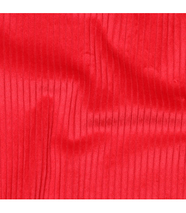 Velours Côtelé lavé - ROUGE