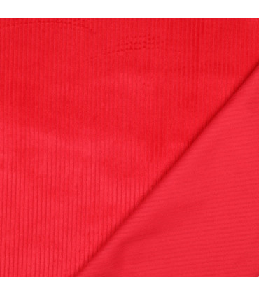 Velours Côtelé lavé - ROUGE