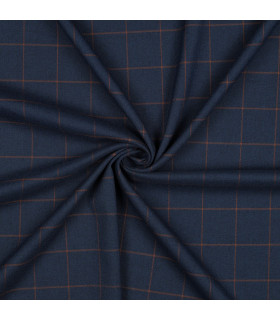 Flanelle Carreaux - MARINE CAMEL