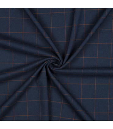 Flanelle Carreaux - MARINE CAMEL