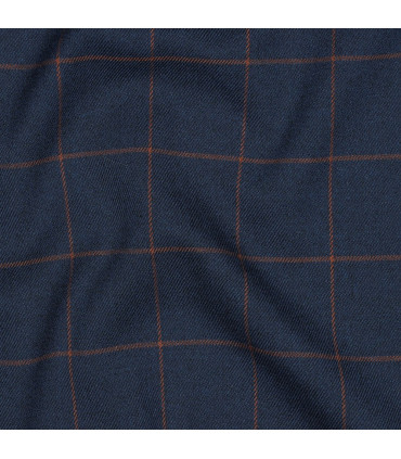 Flanelle Carreaux - MARINE CAMEL