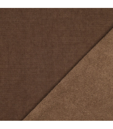 Velours double face Sherpa - BRUN