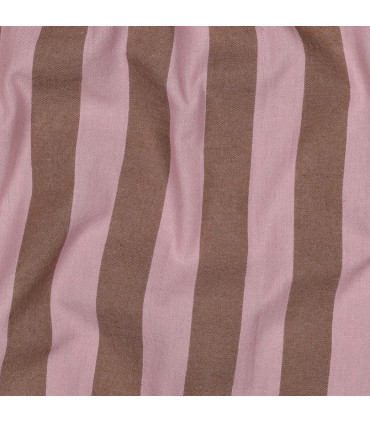Coton à Rayures - ROSE / BRUN