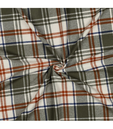 Coton à Carreaux - OLIVE