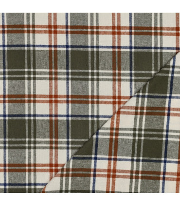 Coton à Carreaux - OLIVE