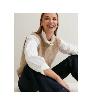 Patron PDF Phildar - Le Pull Sans Manches - OLIVE
