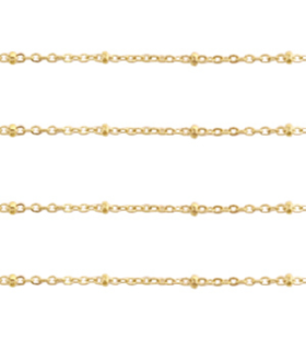 Chaîne maille jaseron acier inoxydable - 2.0mm Doré