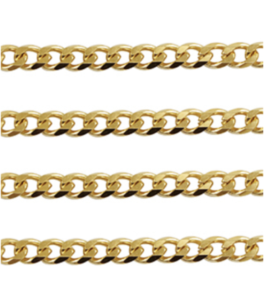 Chaîne maille acier inoxydable - 5mm DORÉ