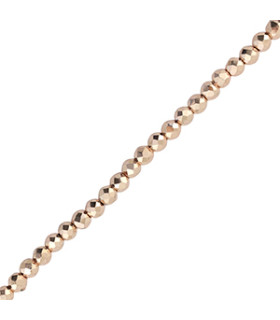 Chapelet de perles en verre 2mm - CHAMPAGNE ROSÉ
