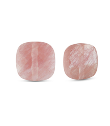 Perle en Pierre Naturelle - Carrée - Rose