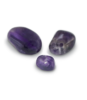 perle en Pierre Naturelle - Ovale - Améthyste violet